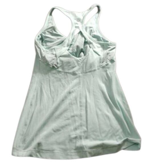 Light Turquoise Lululemon Racerback Tank Top(Well Loved, Linted) - Picture 2 of 4